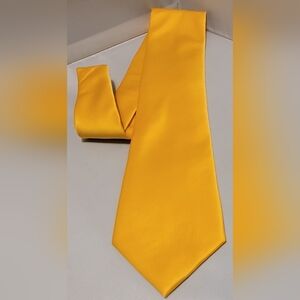 Jacob Alexander Yellow Tie Microfiber Satin Solid Classic Mens Necktie